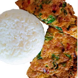 ข้าวไข่เจียวกะเพราหมู