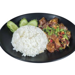 ข้าวกะเพราหมูตุ๋น