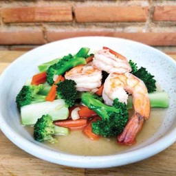 บร็อคโคลี่ผัดกุ้ง