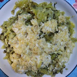 ผัดผักกาดดองใส่ไข่