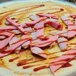 เครป(ไส้กรอก+แฮม)