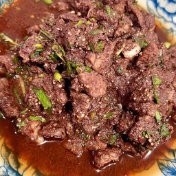 ก้อยเนื้อคั่วสุก