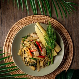 หมกหน่อไม้ใส่หมูสามชั้น