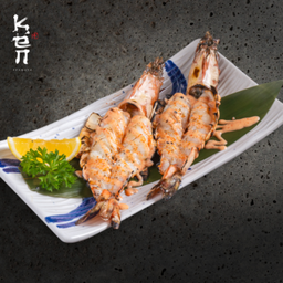 กุ้งลายเสือย่างซอสเมนไทโกะ