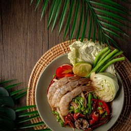 ตำปูปล้าร้ากุ้งสด