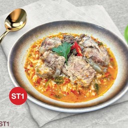 ข้าวต้มต้มยำกระดูกอ่อนหมู