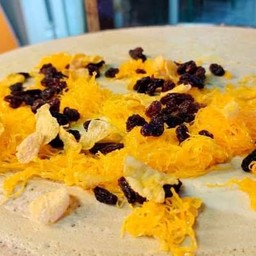 เครป(ฝอยทอง+ลูกเกด+เม็ดมะม่วง)