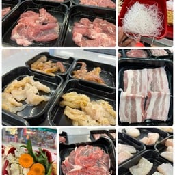 หมูนุ่ม สันคอสไลค์ สามชั้นสไลด์ แมงกระพรุน หมึกกรอบ ปลาดอลลี่ วุ้นเส้น ชุดผัก