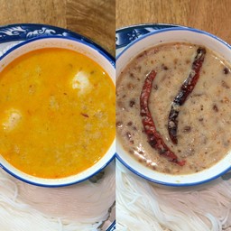 ขนมจีนน้ำยาผสมกะทิ+น้ำพริก