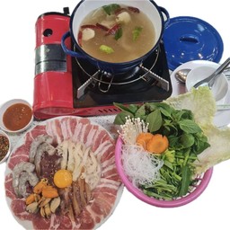 จิ้มจุ่มหมู ผักรวมชุดใหญ่