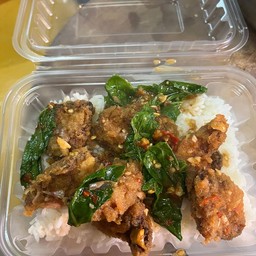 ข้าวกระเพราไก่ทอด