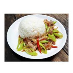 Bell Pepper Fried Rice Topped With Rice