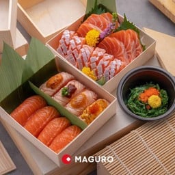 Salmon Sushi & Sashimi Wakame Tataki Box