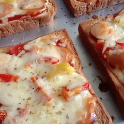 ขนมปังปิ้งหน้าปูอัดมายองเนส