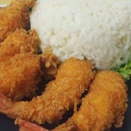 [อร่อยซ่ากับโค้ก] ข้าวกุ้งชุบแป้งทอด +  โค้ก ออริจินัล (กระป๋อง)
