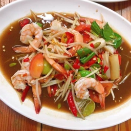 ตำกุ้งสุก