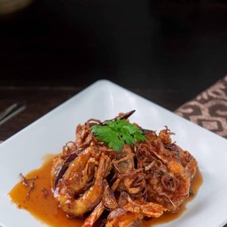 กุ้งราดซอสมะขาม