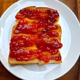 Toast With Strawberry Jam