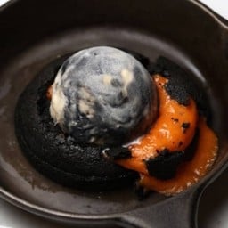 Volcano Charcoal Cookie Salted Egg Lava