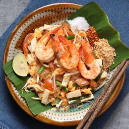 ผัดไทยวุ้นเส้นกุ้งสด