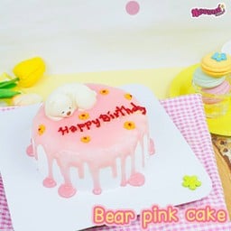 0.5p แบร์พิ้งค์เค้ก ( แถมป้ายHBD+เทียนยาว)