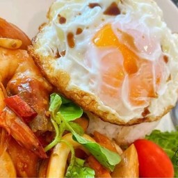 พริกเผาทะเลราดข้าว