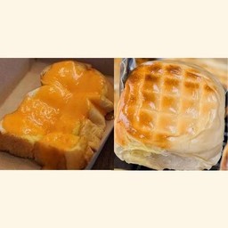 ปังปิ้งซอสไข่เค็มลาวา