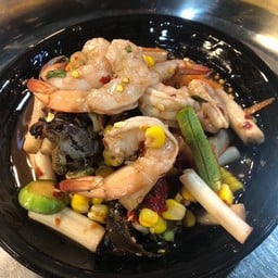 ตำไหลบัวกุ้งสด