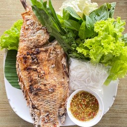 ปลาทับทิมเผา