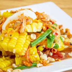 ส้มตำ - ข้าวโพดไข่เค็ม