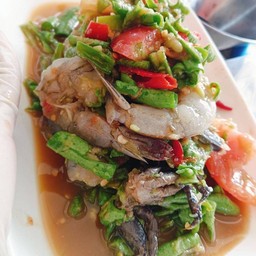 ตำถั่วฟักยาว ปู ปลาร้ากุ้งสด