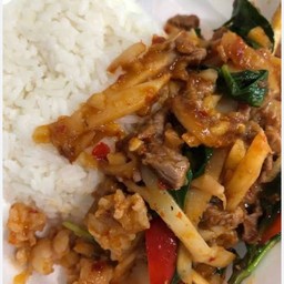 ข้าว+พริกแกงหมูสับหน่อไม้