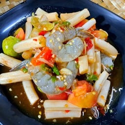 ตำไหลบัวกุ้งสด