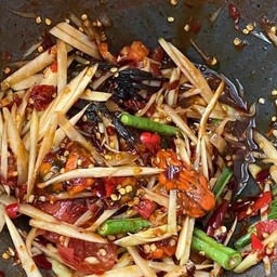 Papaya Salad with Pickled Mussels
