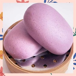 หมั่นโถวมันม่วง ( 1 ลูก 65 กรัม.)