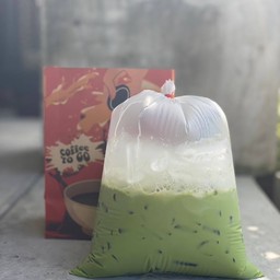 ชาเขียว เย็นถุงกระดาษ