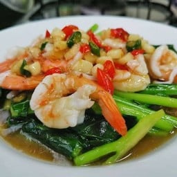 ข้าวคะน้ากุ้ง