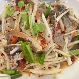 ตำกุ้งสดปูม้า