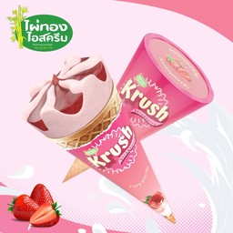 Krush โคน รสสตอเบอร์รี่ 80 กรัม