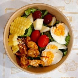 สลัดอกไก่BBQ+ไข่ต้ม