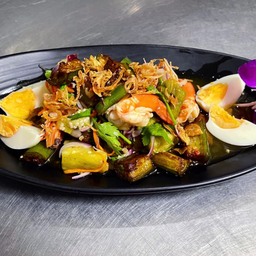 Long Eggplant Shrimps Salad ยำมะเขือยาว