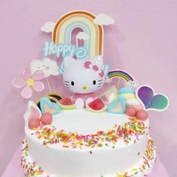 เค้กนมสดแต่งโมเดลคิตตี้