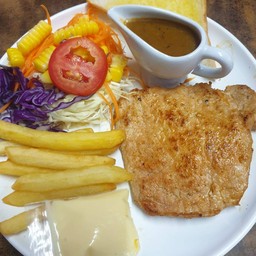 สเต๊กหมู-บราวน์ซอส(Brown Sauce)