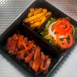 [อร่อยซ่ากับโค้ก] สเต๊ก หมู +  โค้ก ออริจินัล (ขวด)