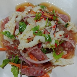 ยำเล็บมือนางวุ้นเส้นแหนม