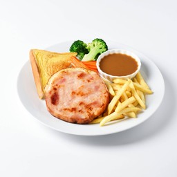 พอร์คแฮมสเต็ก PORK HAM STEAK