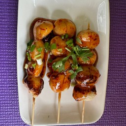 ลูกชิ้นเมืองทองปิ้ง 5 ไม้