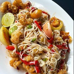 ตำข้าวปุ้นแคบหมู