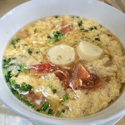 ซุปมะเขือเทศไข่นุ่ม+เต้าหู้ไข่