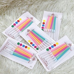 เทียนวันเกิดสีพาสเทลแบบสั้น